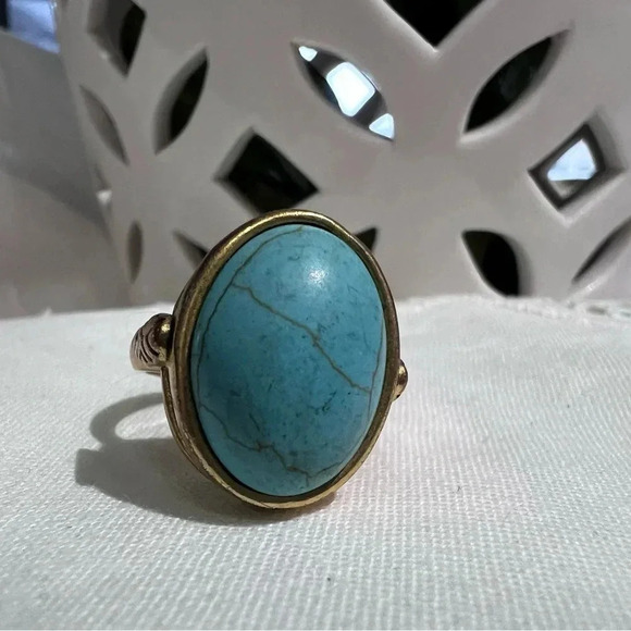 Silpada  K&R Collection Turquoise&Brass Ring - Picture 7 of 8